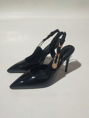 Mirror Metal Buckle Stiletto Heel Sandals - Premiwear.com