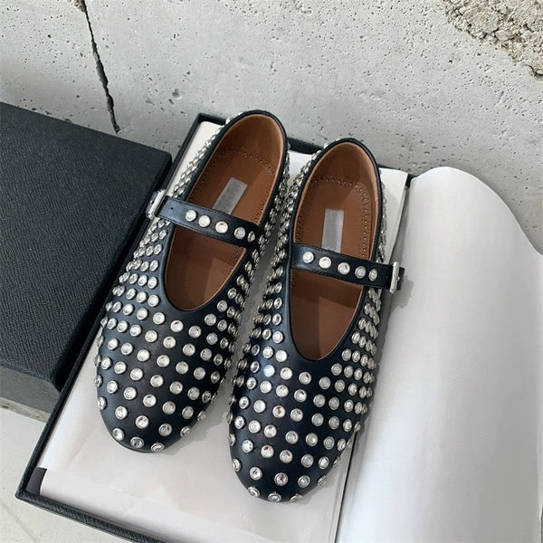 Riveted Full Diamond Ballet Shoes  (General version) - Premiwear.com