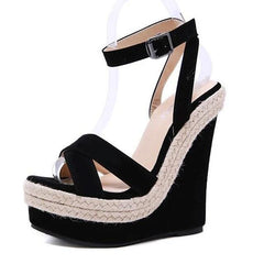 Ankle Strap Buckle Platform Wedge Sandals – Premiwear.com